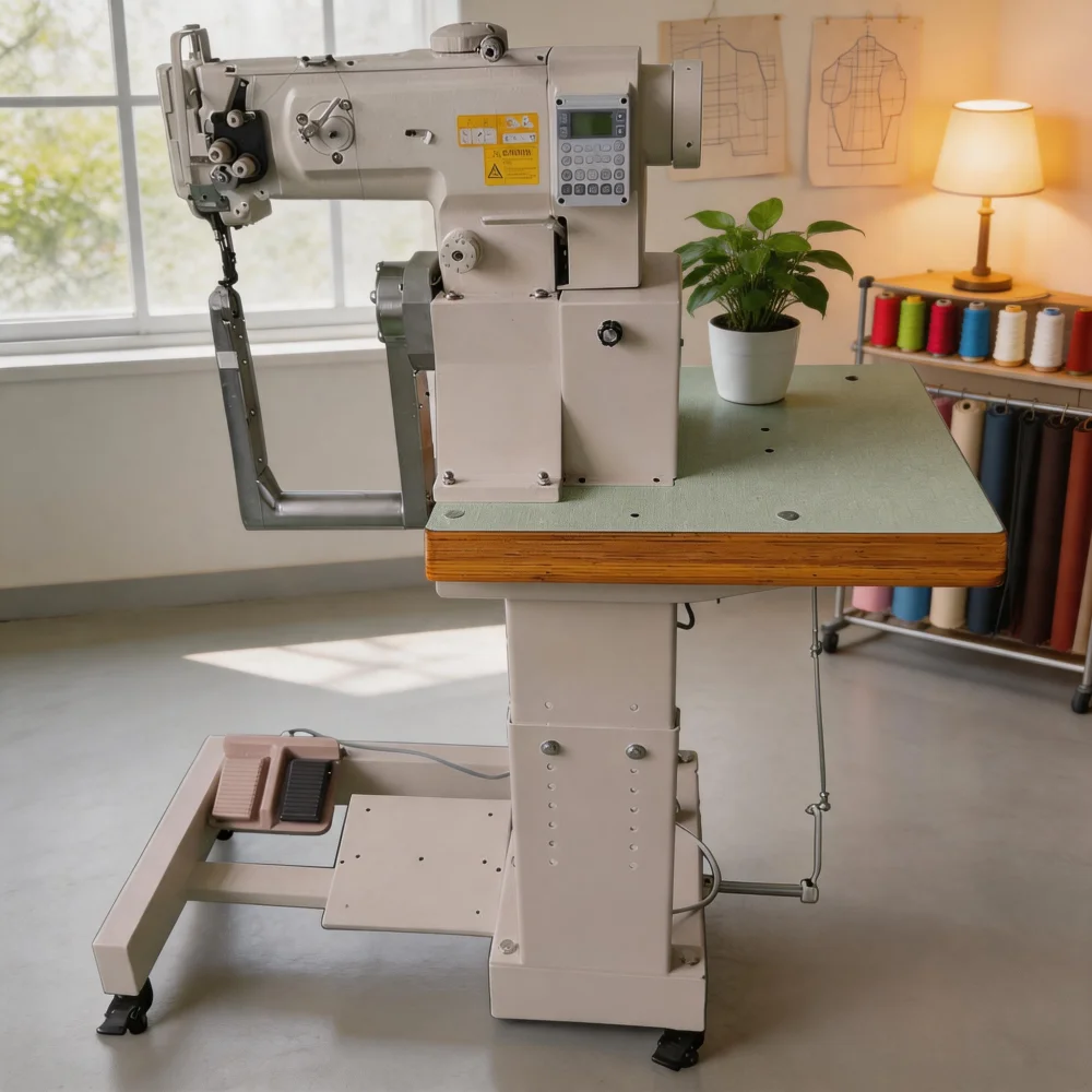 Industrial Leather Bag Sewing Machine With Walking Foot Lock Stitch New Motor Automatic Rotation 180 Degree