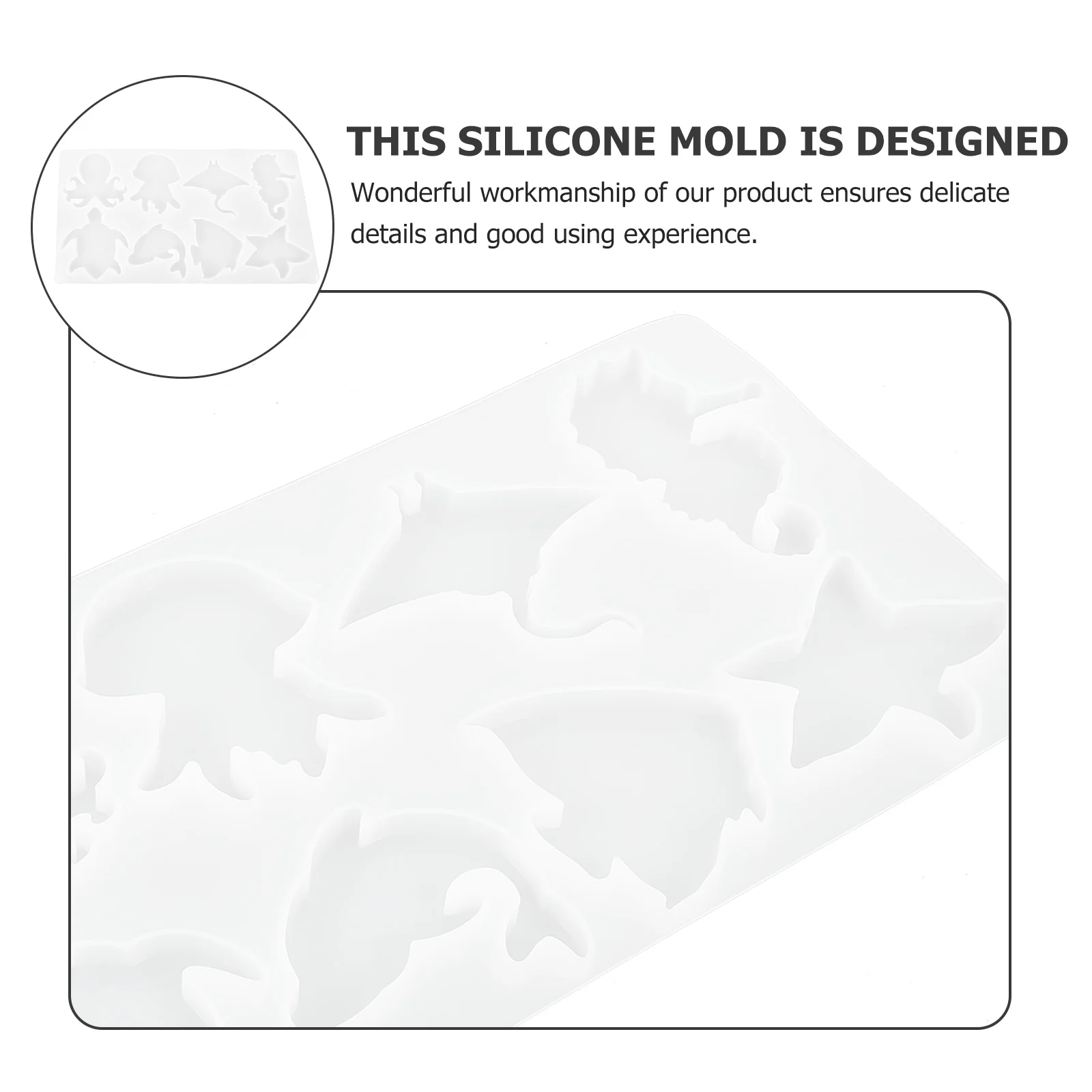 

Manual Marine Creature Pendant Mold Animal Key Chain Sea Animals Molds Silica Gel Silicone