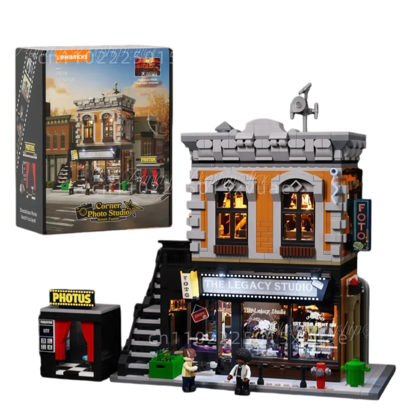 

New Street Series Building Blocks Corner Photo Studio Assembly Toy Models Street Scenery Decoration Collectible Birthday Gifts