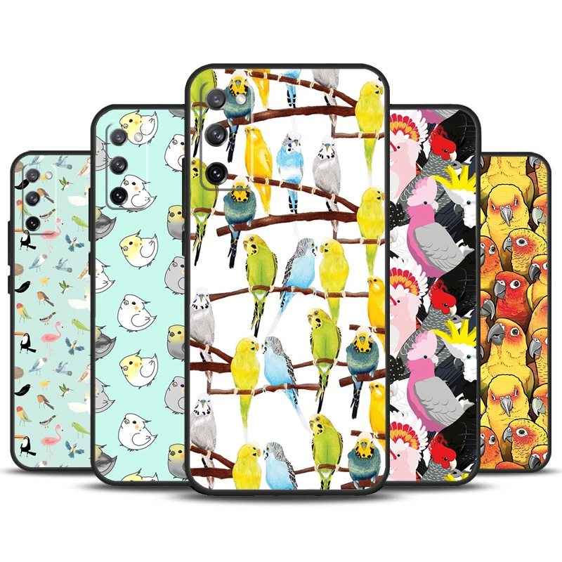 Custodia per telefono pappagallo animale per Samsung Galaxy S23 S24 Ultra S22 S20 S21 FE Note 20 10 S8 S9 S10 Plus Cover