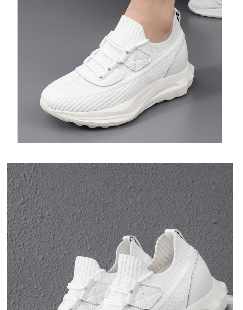 Herren-Sneaker mit Erhöhung, Freizeitschuhe mit 8 cm Höhengewinn, atmungsaktive 6 cm Erhöhungsschuhe für den Sommer – Detail 14