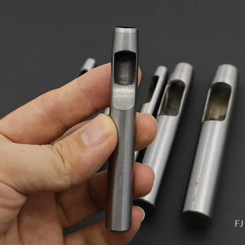 Multi-purpose Hollow Punch Tool Set - 6 Pieces, Best for Leather Craft, Watch Bands, Fabric, Plastics, and Gasket Belts.