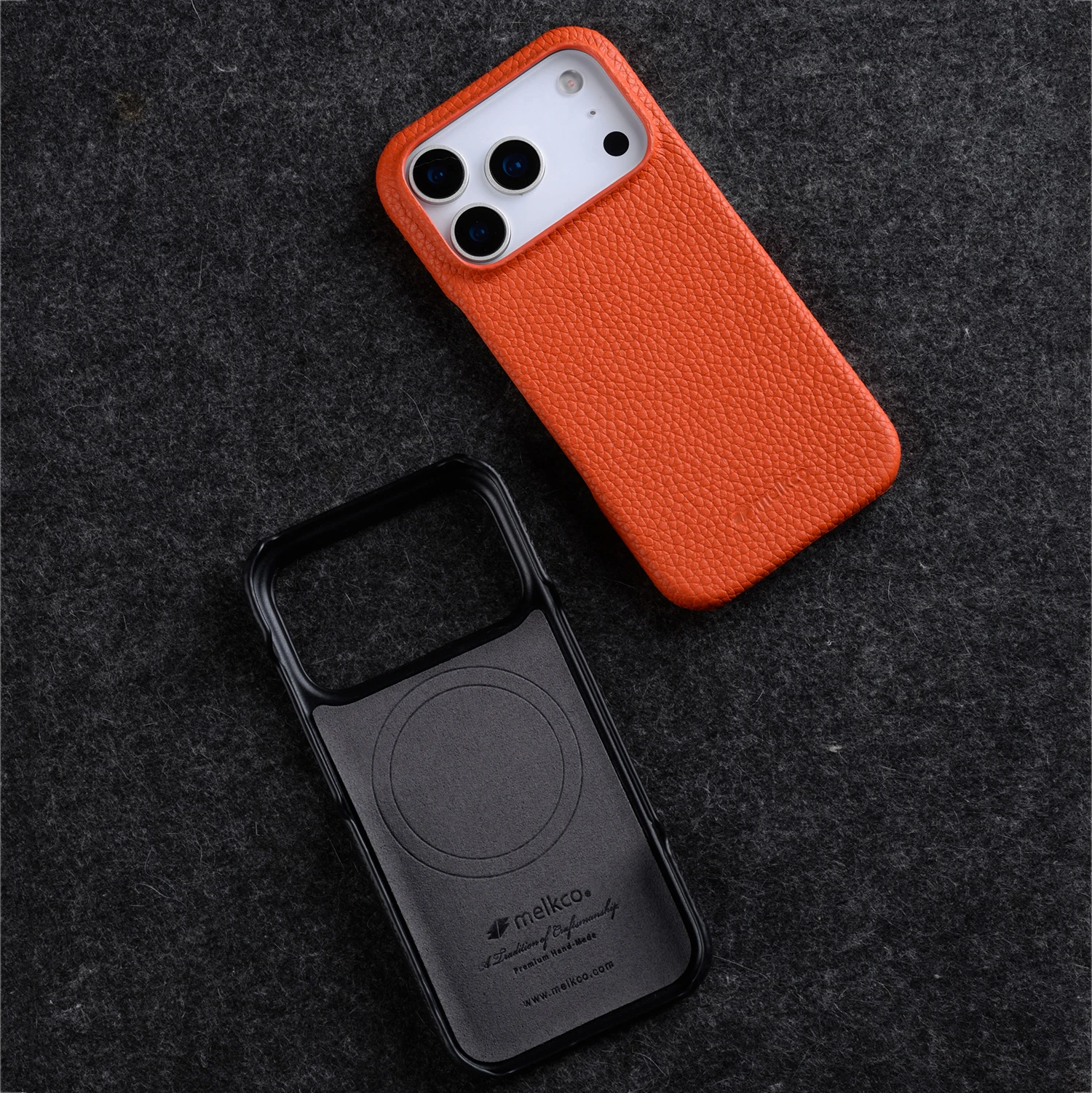 Melkco original couro genuíno magsafe caso para iphone 17 pro max ar 17pro negócios magnético armadura sem fio capa traseira