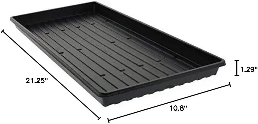 Microgreen Trays NO Holes Heavy Duty Shallow 1020 Tray Grow Seedlings,Wheatgrass, Hydroponics (25)