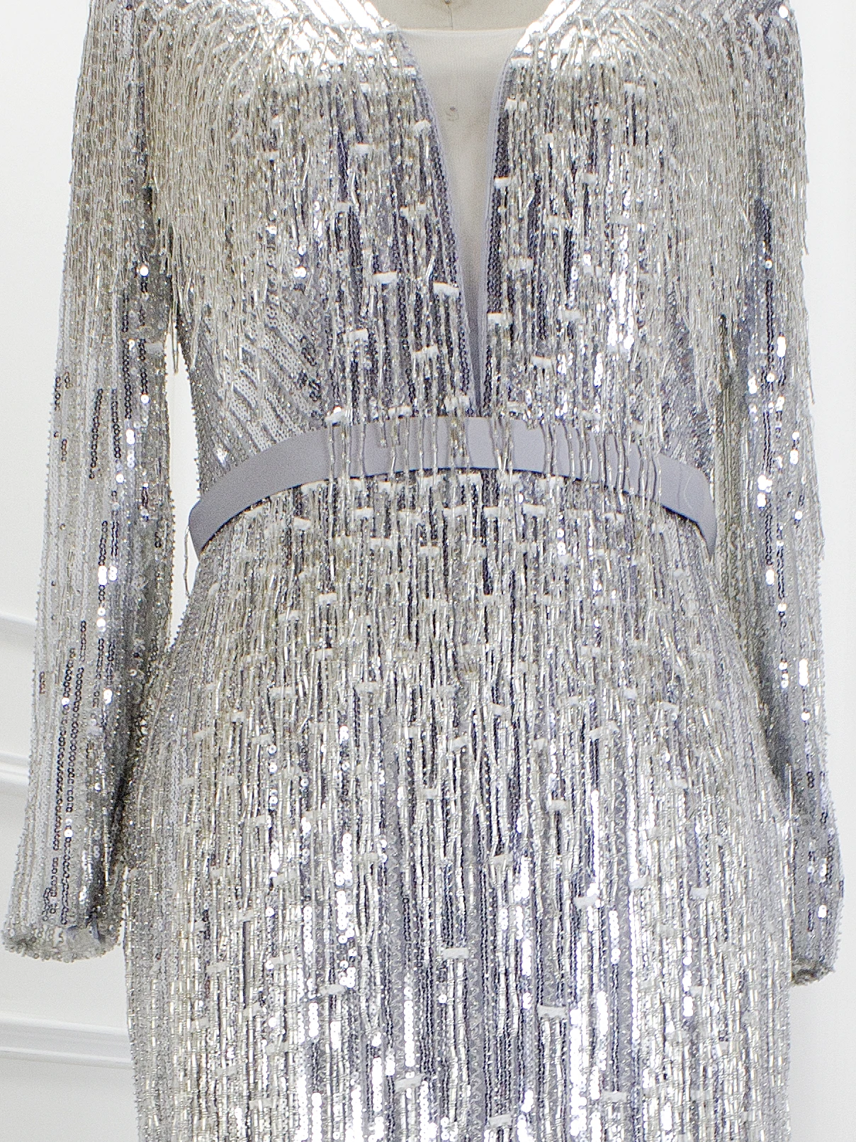 Robe de soirée sirène en diamant gris musulman pour femme, jupe élégante avec glands, fête de mariage, meilleur prix, 2024, offre spéciale