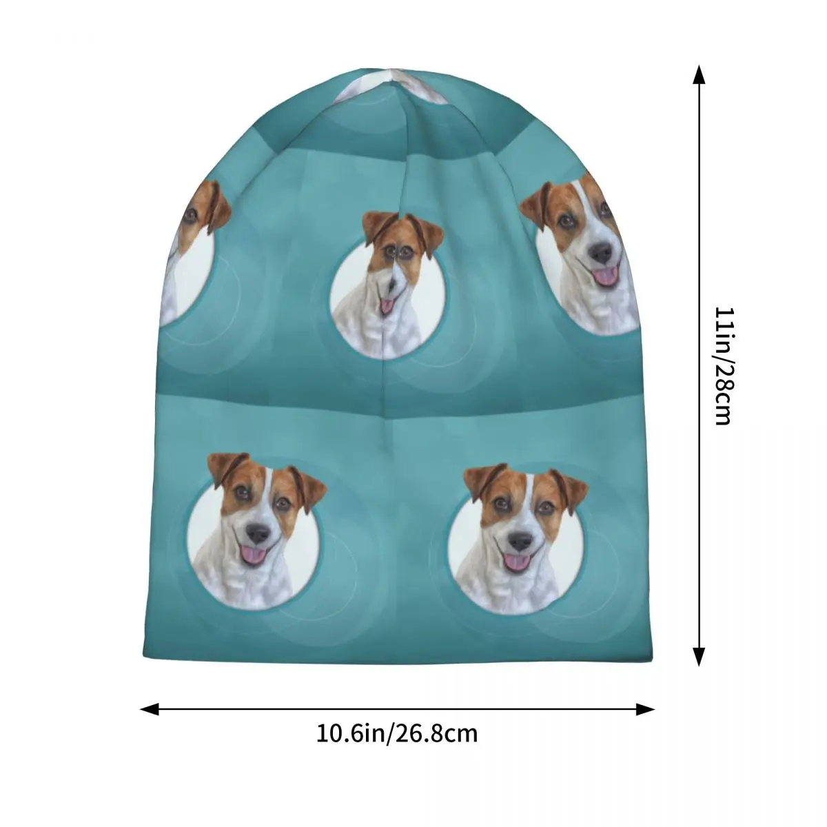 الكلب جاك راسل جحر الرسم ، التوضيح مضحك الكلب Skullies قبعة صغيرة في الهواء الطلق قبعة محبوك بونيه قبعات للرجال والنساء