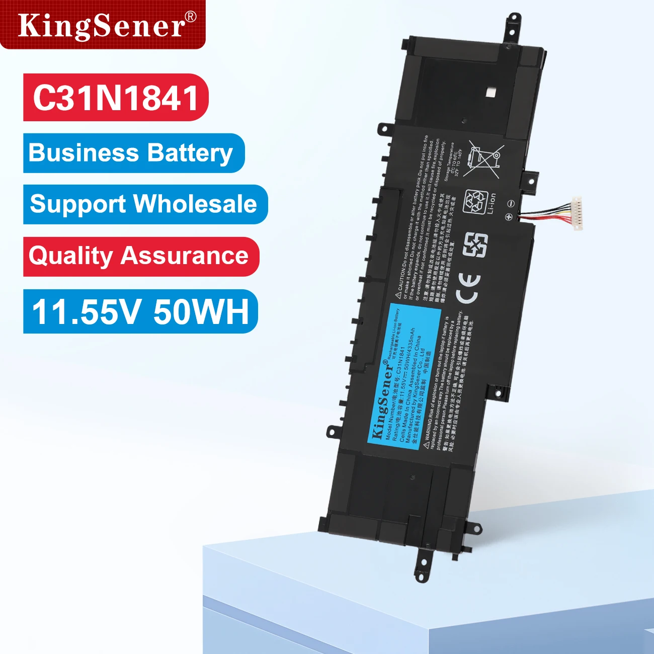 

KingSener C31N1841 Laptop Battery For ASUS ZenBook UX334FL UX333FAC UX433FL UX433FLC UM433DA UM433IQ UM434DA UM434IQ 11.55V 50WH