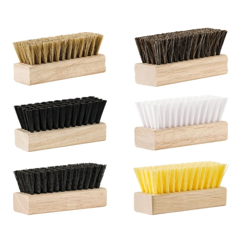 Soft Bristle Multifunctional Cleaning Brush Wooden Handle Shoe Cleaning Brush Laundry Brush Household Cleaning Tools