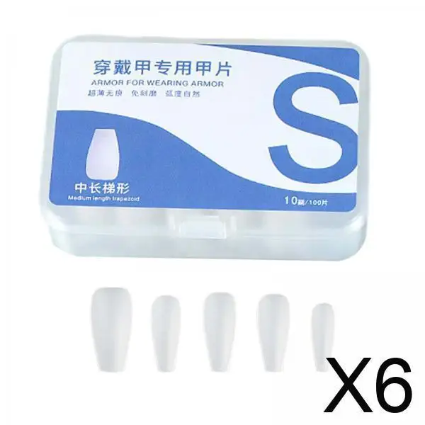 

Matte Gel Nail Tips Full Cover Acrylic Artificial Nails Nail Art Extensions for Home DIY Salon