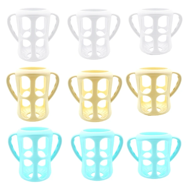Baby Feeding Bottle Handle Case Comfortable Grip Sleeve Nonslip Infant Milk Bottle Hand Shank Cover 125/160/240ML 40JC