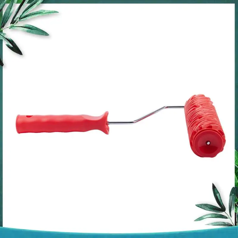 (NOVO) Rolo de pintura de listra de zebra em relevo de 7 polegadas com alça para decoração de parede