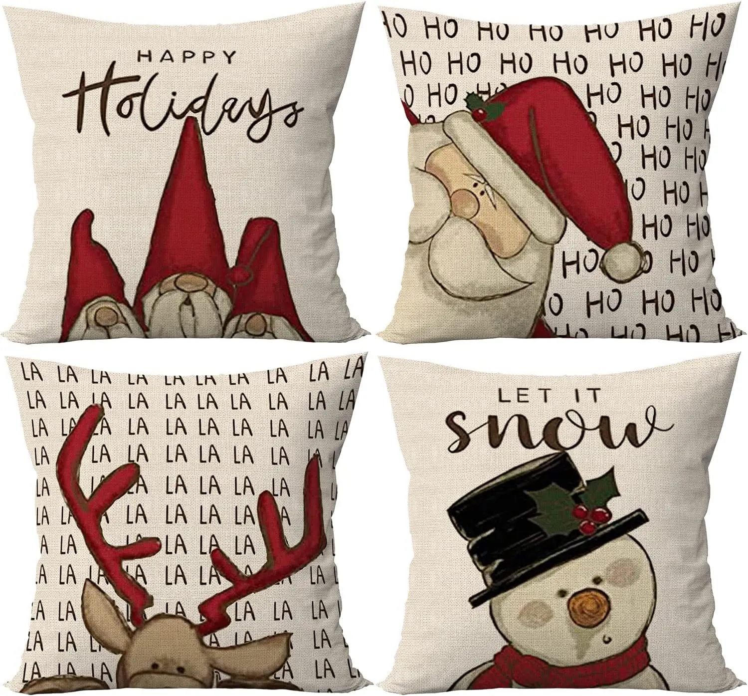 

Christmas gnome Christmas reindeer snowman Village winter pillow holiday cottage family Christmas decoration linen