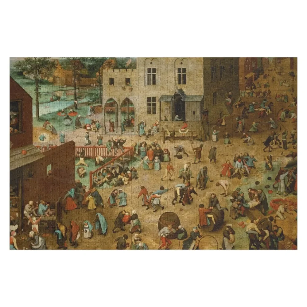 Children's Games - Pieter Bruegel the Elder - 1559 Jigsaw Puzzle Photo Custom Personalised Jigsaw Pieces Adults Puzzle