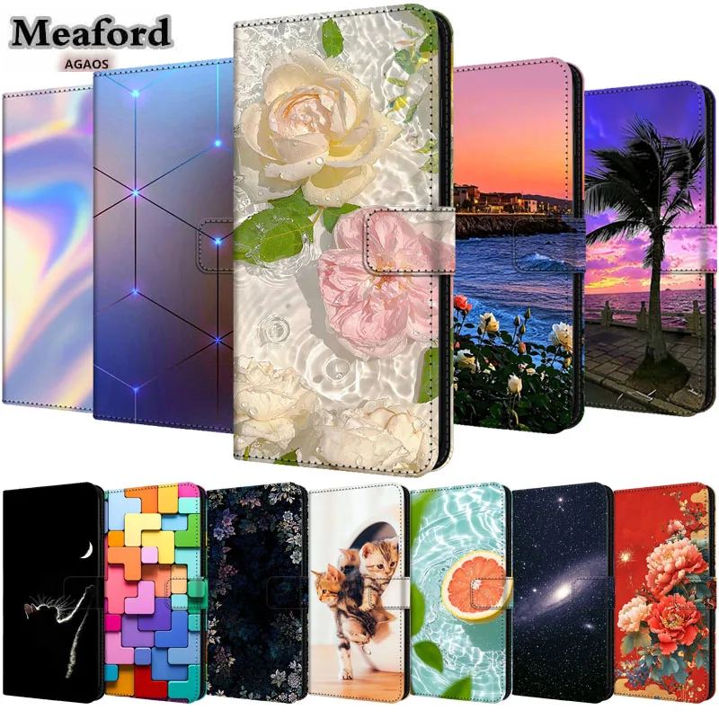 

Кожаный флип-чехол-кошелек для Motorola G84 Moto G34 G24 G14 G04 G04s G54 Eur Edition, сумка для телефона Funda с защитным чехлом на ремешке