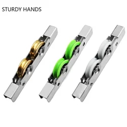 2Pcs 6mm--8mm Frameless Glass Door Pulley Sliding Window Bearing Roller Door Window Groove Wheel Muted Roller Furniture Hardware