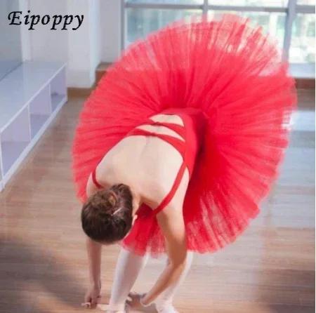 여성용 투투 발레 댄스 코스튬, 블랙 화이트 레드, 성인 발레 댄스 스커트, 속옷 포함