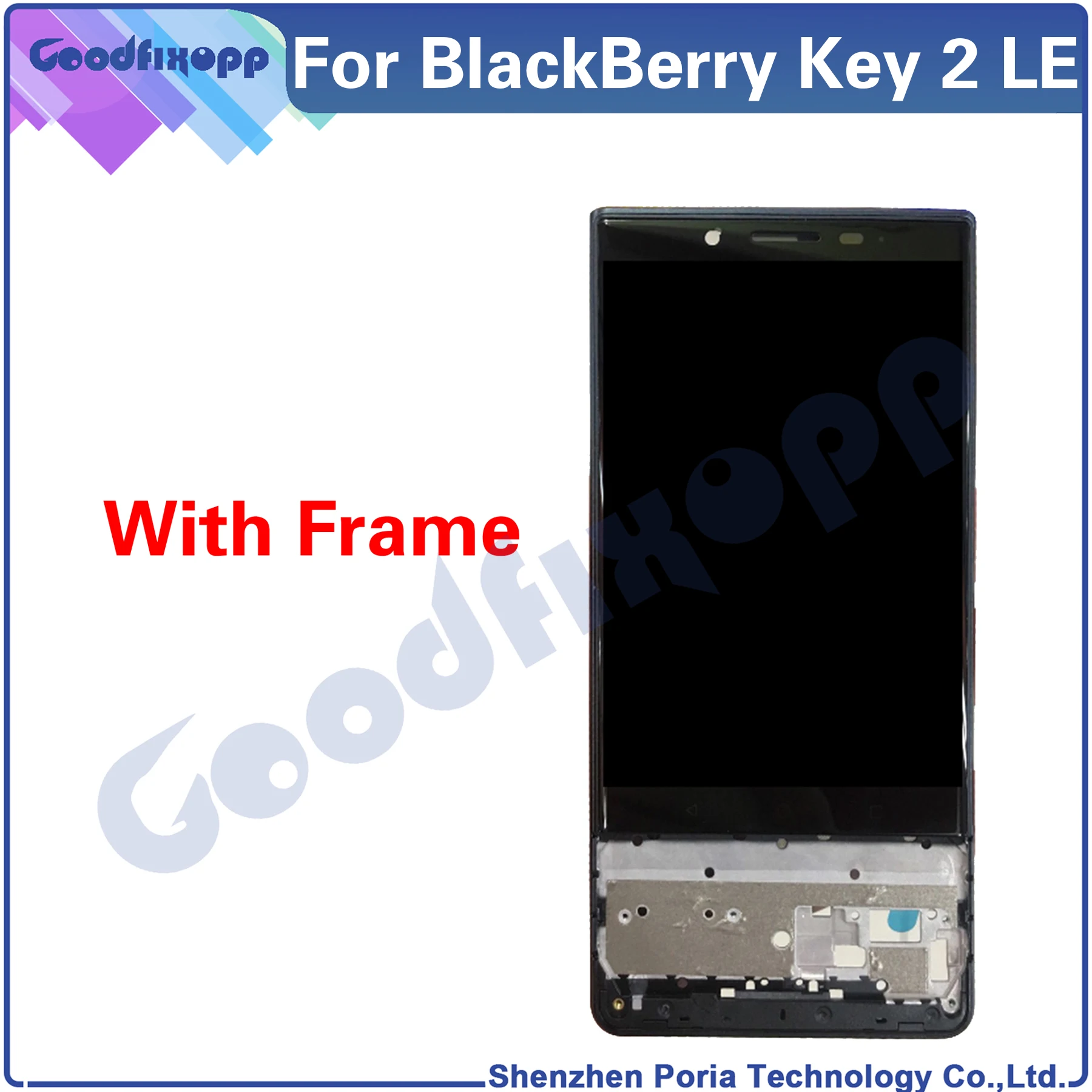 For BlackBerry KEY2 LE BBE100-4 BBE100-5 BBE100-1 BBE100-2 LCD Display Touch Screen Digitizer Assembly Repair Parts Replacement