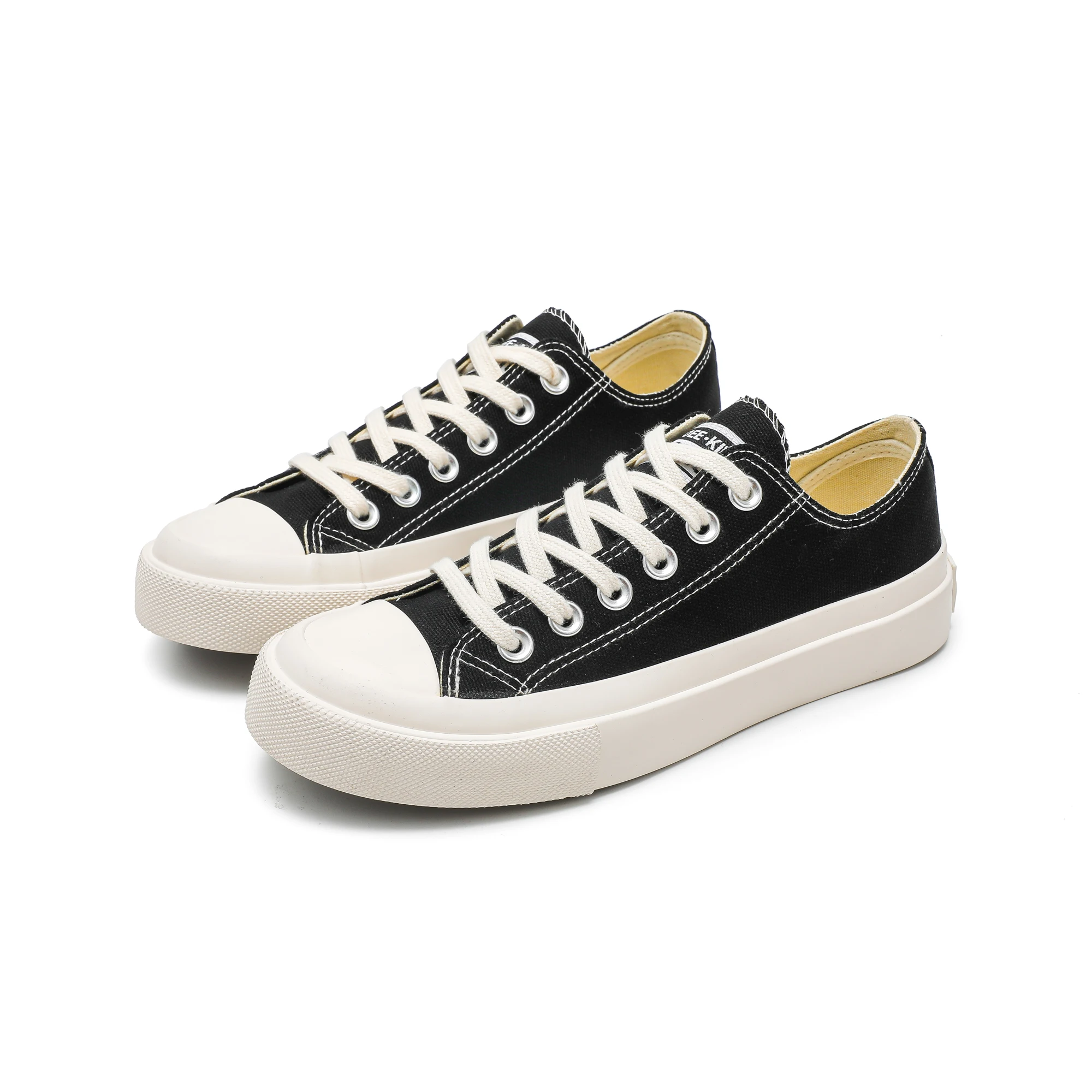 006 Korean version lace up shoes, fashionable children's low cut canvas shoes, solid color cloth shoes, breathable soft soled