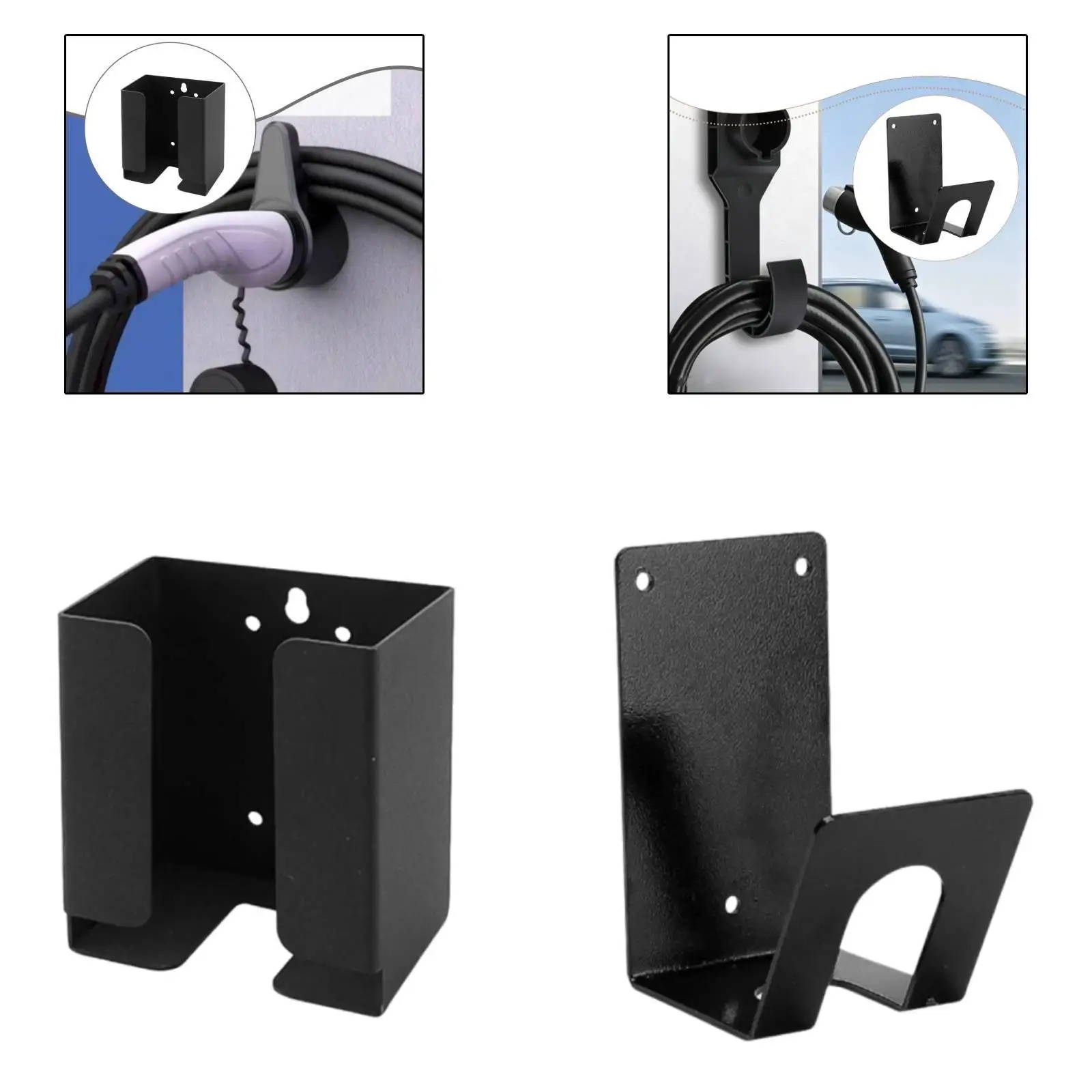 

Power Brick Mount Bracket Heavy Duty Iron Wall Holder Charging Cord Organizer Indoor Outdoor Easy Install