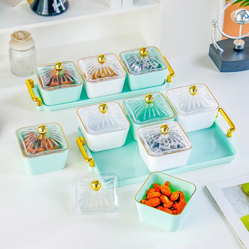 

Light Luxury Style Snack Dried Fruit Storage Box Dessert Plate For Home Living Room Tea Table