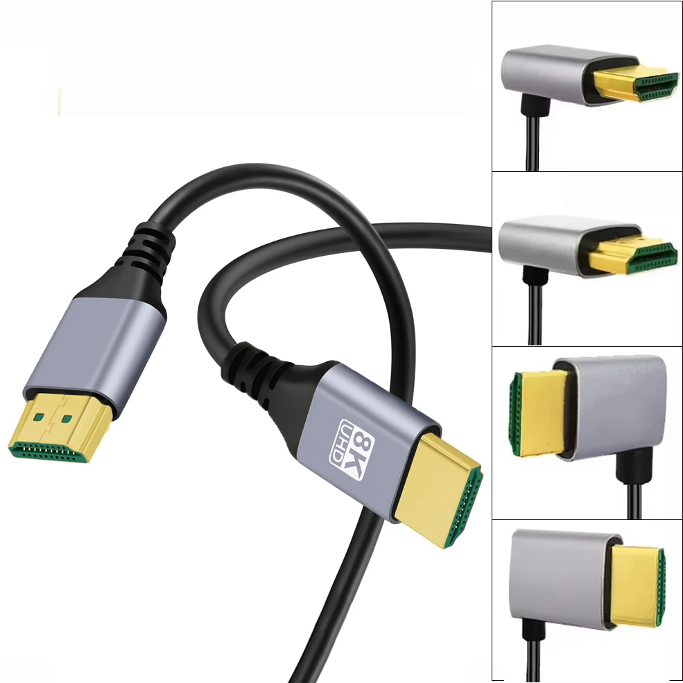 Ultra Thin HDMI-compatible Cables Slim & Flexible Soft 8K 4K UHD Cord Support 4K@120Hz 8K@60Hz 48Gbps for Roku HDTV/PS5/PC/DVD