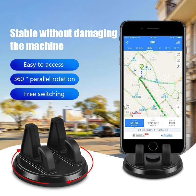 Car Phone Holder Stands Rotatable Support Anti Slip Mobile 360 Degree Mount Dashboard GPS Navigation Universal Auto Accessories