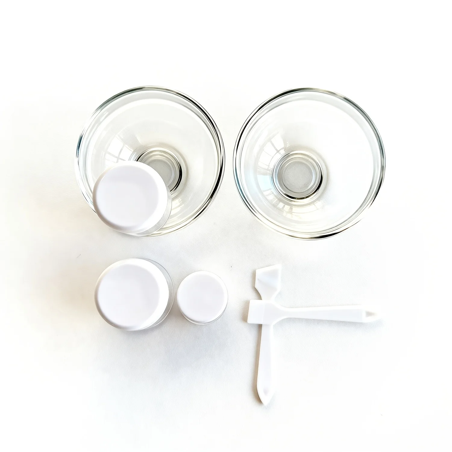6-Piece Glass Face Mask Bowl Set, DIY Facial Mask Mixing Kit with Brush & Spoon, Home Skincare Beauty Tools Gift