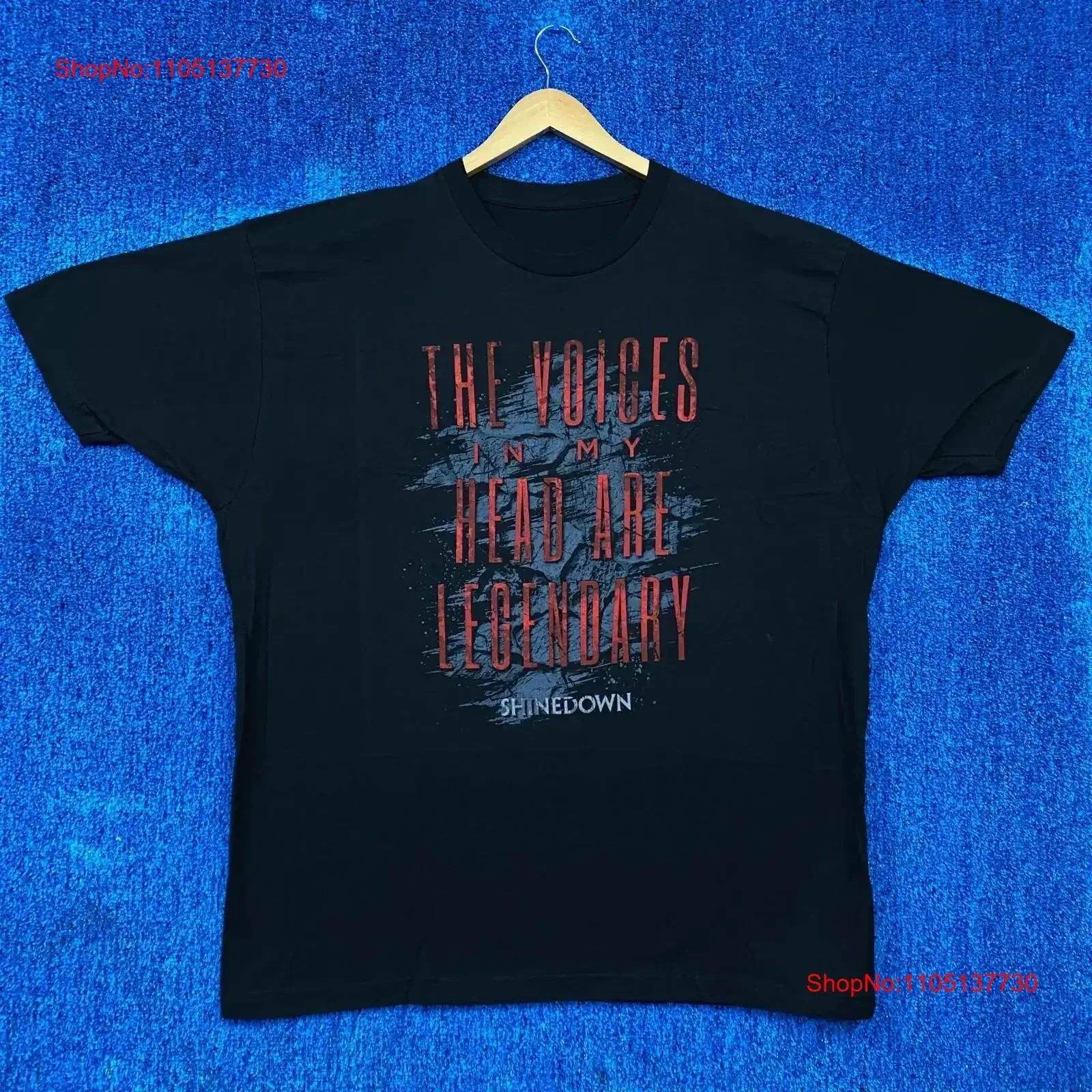 Shinedown Attention Lyric Pop Rock Band T Shirt 3XL vintage Washed Slightly Top For Everyday Wear Stylish Casual