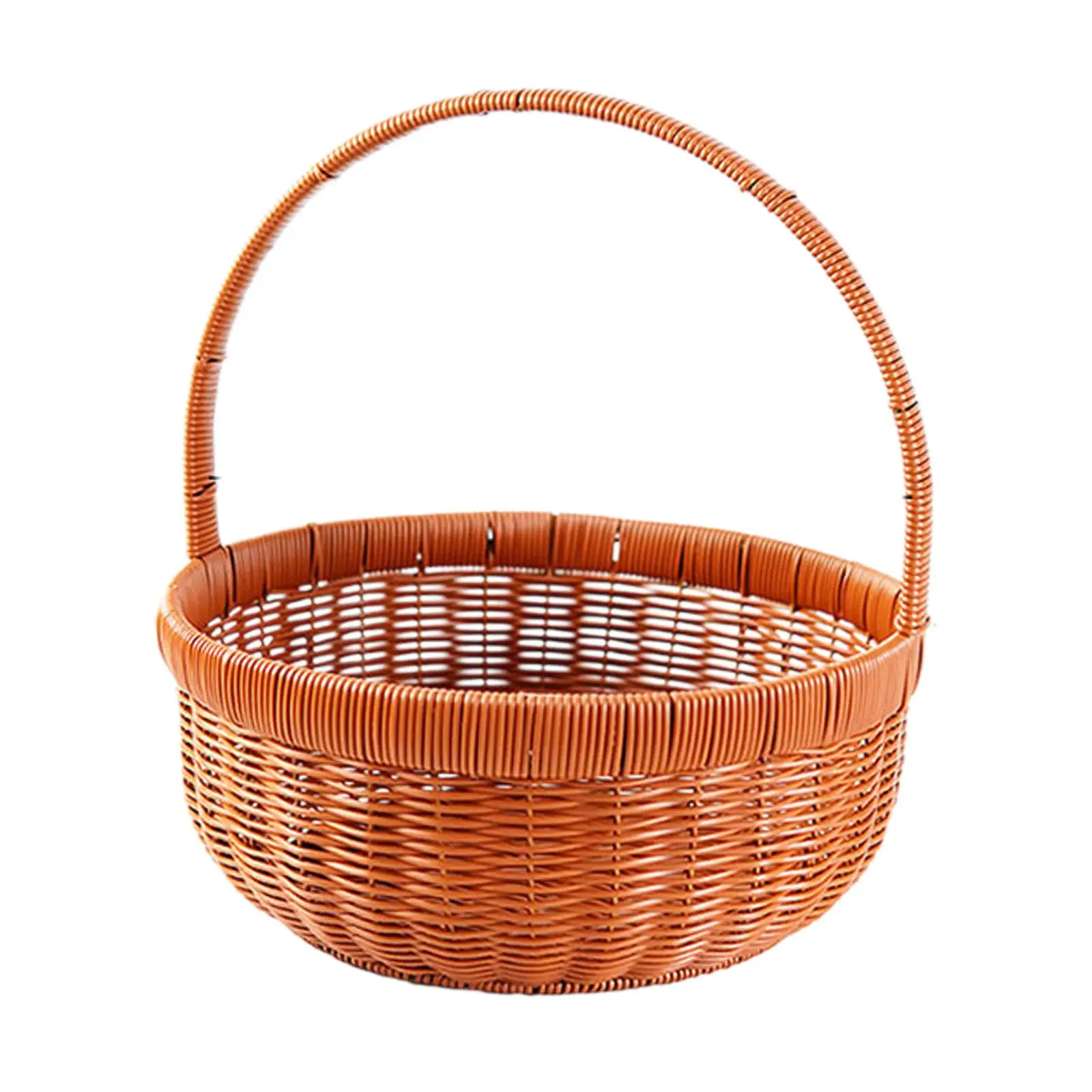 Picnic Basket Vegetable Fruit Picking Basket Empty Gift Basket Hand Woven Basket for Candy Gathering Picnic Harvesting Wedding