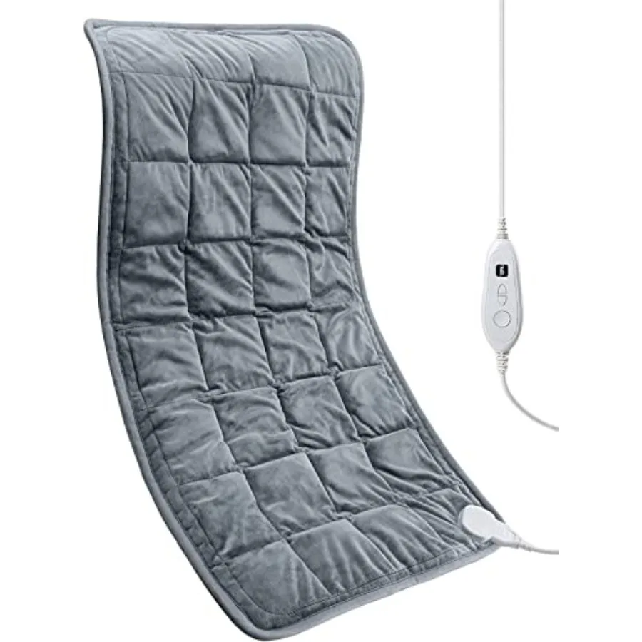 

Weighted Heating Pad 17''x 33" XXXL Electric Heating Pad for Back Pain Relief 5LBS with 6 Heat Settings 2H Auto-Off Heat Pad fo