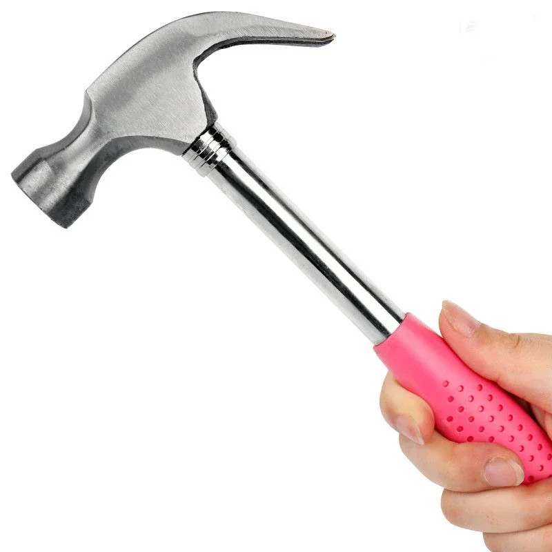 CLEARANCE SALE-Household Tools In A Pink Toolbox Including Pliers Tape Measure Hammer Other Tools Portable Small Home Repairs