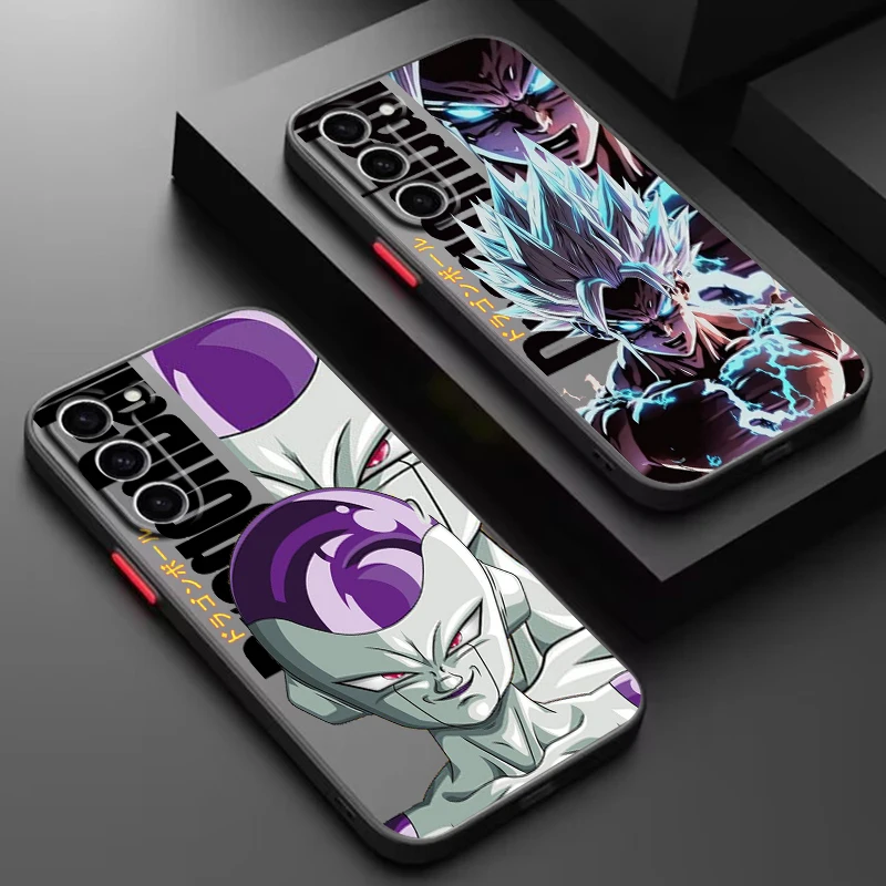 D-Dragon Ball Gohan Goku Frosted Translucent For Samsung Galaxy S24 S23 S22 S21 S20 FE S10 S9 S8 Plus Ultra Pro 5G Matte