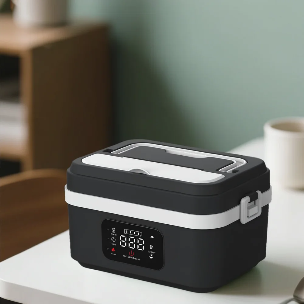 Wireless Heating Lunch Box Portable Food Warmer Stainless Steel Bento Container For Travel Work Electric Lunch Box