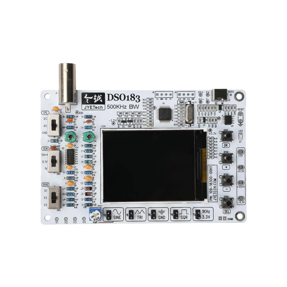 تيار مستمر 5 فولت DSO183 وحدة راسم الذبذبات الرقمي لتقوم بها بنفسك عدة التدريس التدريب العملي مجموعة الإنتاج الإلكتروني 0-500 كيلو هرتز نوع C #6