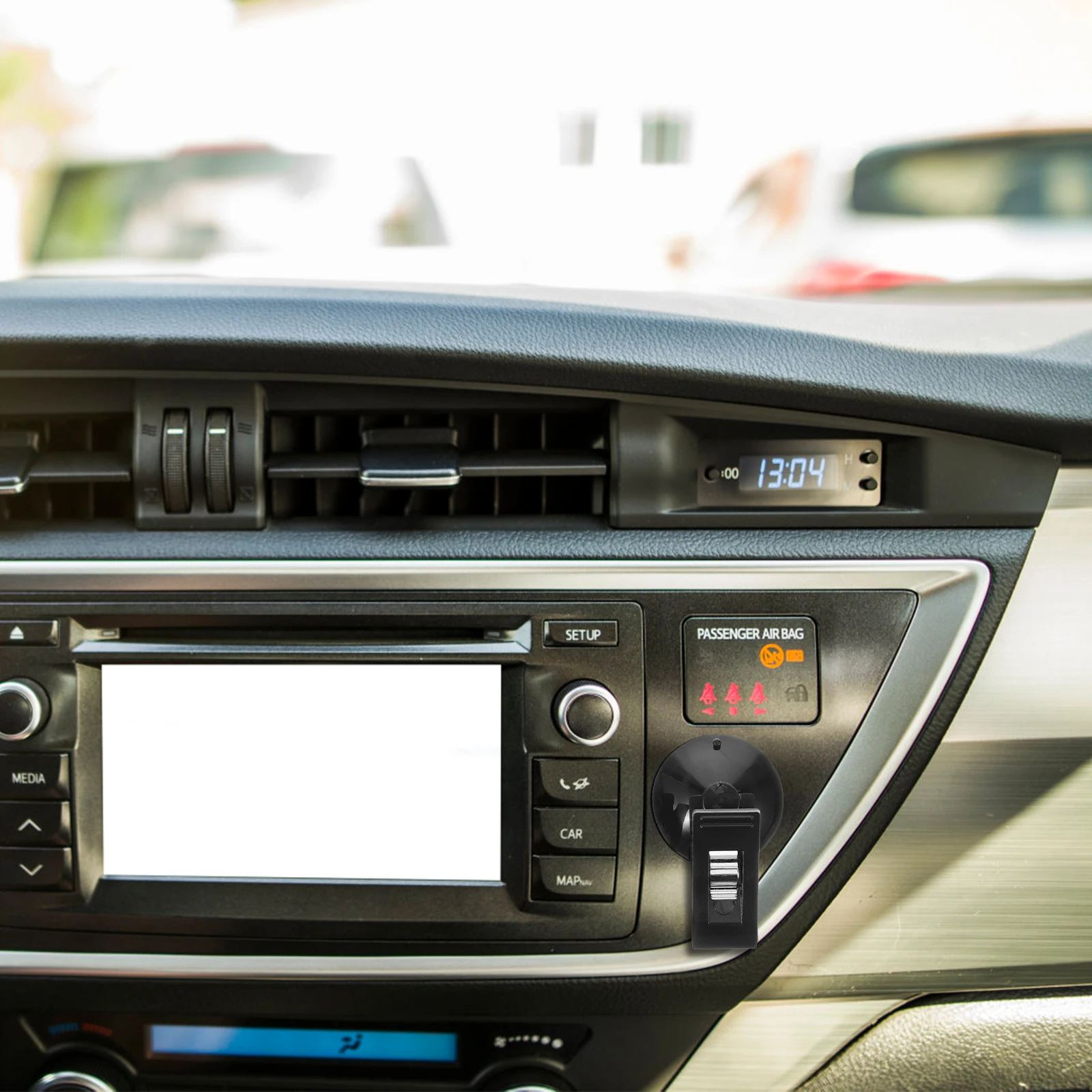 

Suction Cup Clamp Memo Holder Tickets Parking Permit Parking Permit Holder Photo Glasses Mounted Car Accessories