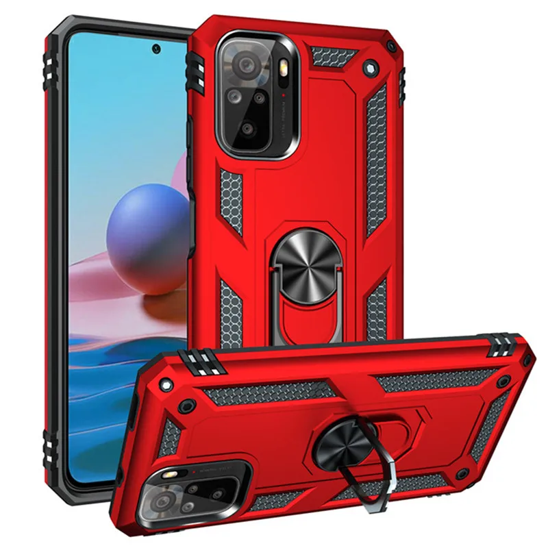 For Xiaomi Redmi Note 10 Pro Max Case Magnetic Bracket Stand Holder Shockproof Armor Phone Case for Redmi Note10 10S Back Cover