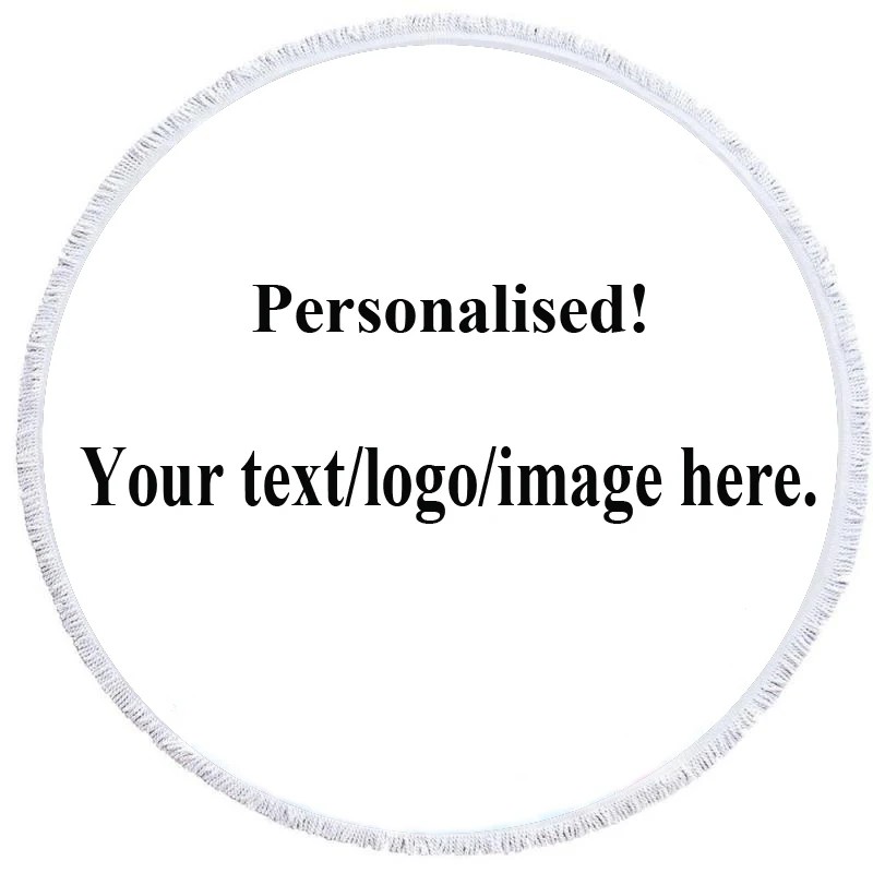 

Unique Holiday Gift Personalized Custom Name Image Logo Beach Towel Large Round Swim Spa Sauna Cover-up Drop Shipping Wholesale