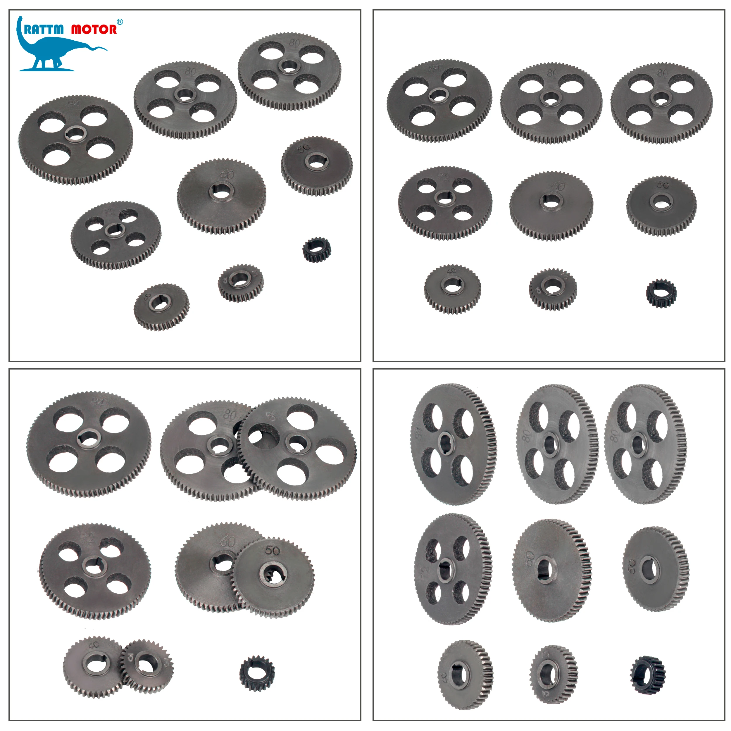 9Pcs Metric Change Gear Kit, 20–84T Metal Gears, for WM210V/CD210V Bench Lathe