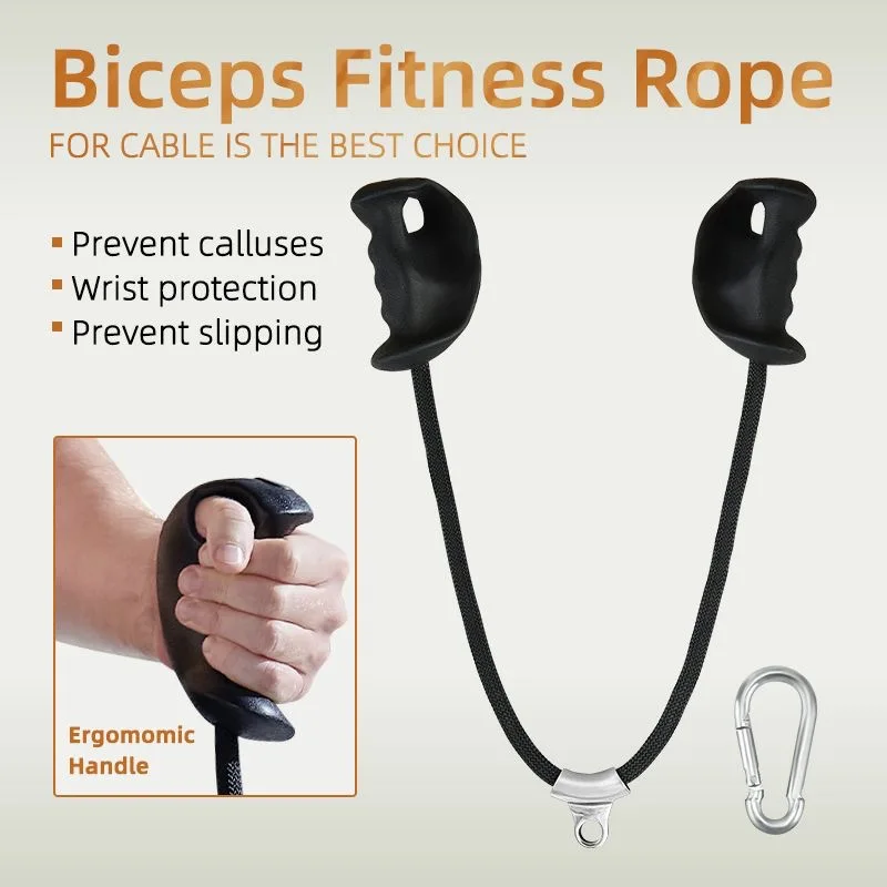 

Fitness Biceps Triceps Rope Pull Down Grip Handles Muscle Gym Rope Pulley Cable Machine Attachment Back Pulls Pulley Accessories
