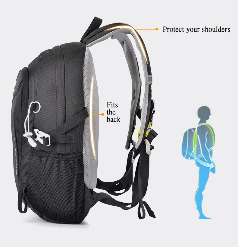 Ultraleve Mochila Portátil Dobrável, Dobrável Montanhismo Saco, Ao Ar Livre, Escalada, Ciclismo, Mochila de Viagem, 22L