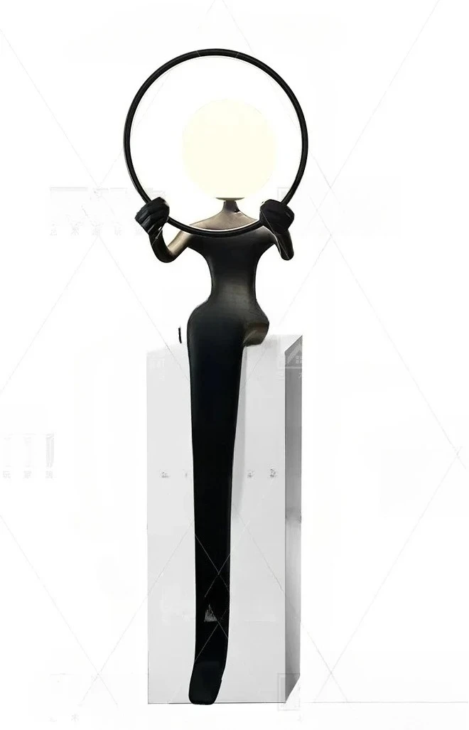 

A17 Welcome Figure Sculpture Floor Lamp Abstract Humanoid Home Exhibition Hall Sales Department Soft Decoration Art Large Orname