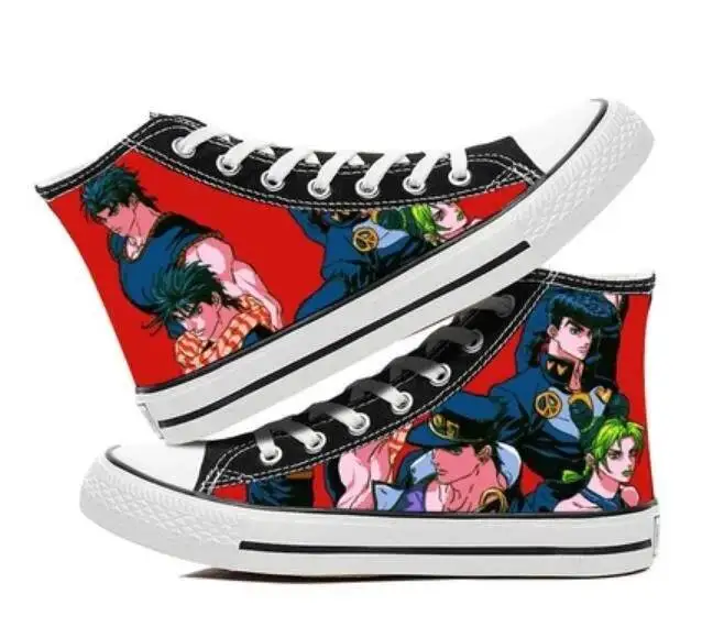 Ayuda Anime dibujos animados estudiantes alta Cosplay Cos Jojo's Bizarre Adventure zapatos de lona zapatos de moda Casual cómodo hombres mujeres