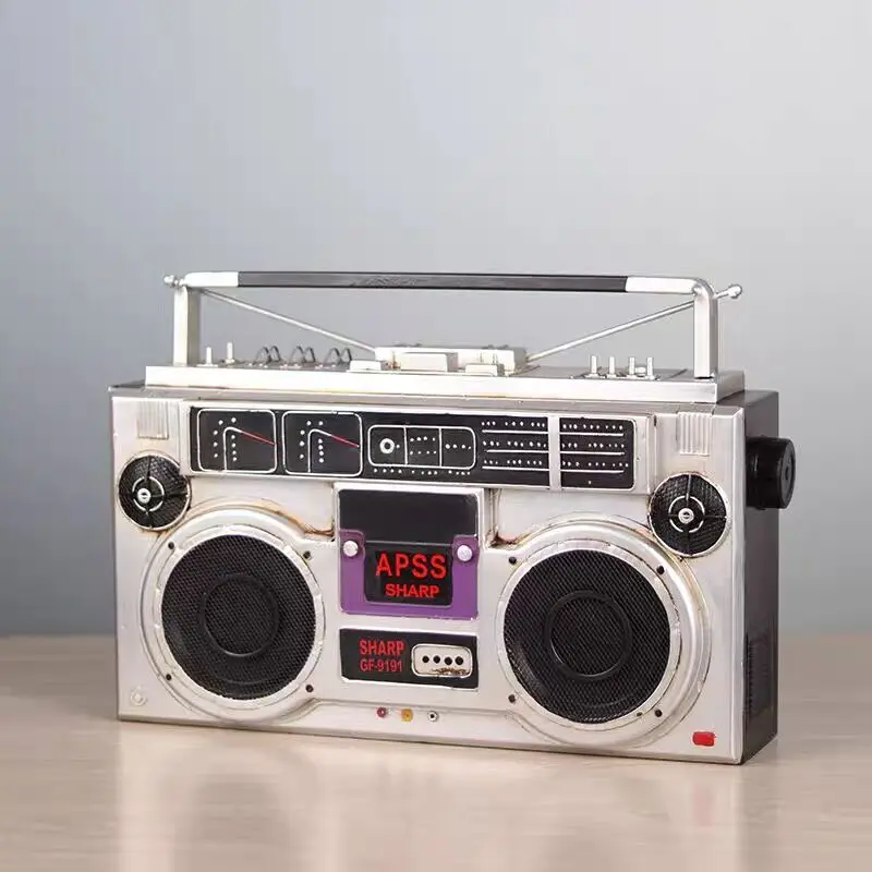 

Retro vintage 70s radio recorder model photography props nostalgic objects decorations ornaments