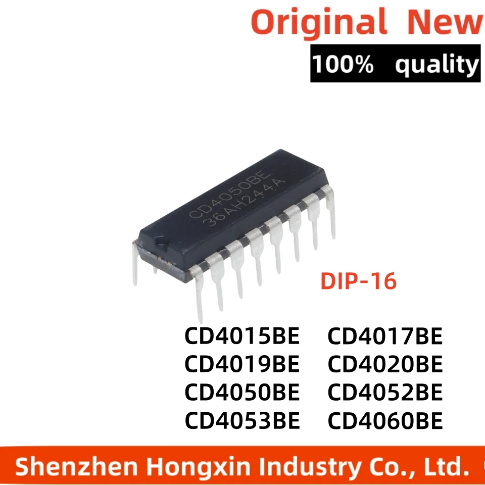 10 Pieces CD4050BE 4015 4017 4019 4020 4052 4053 4060 4094 Inline DIP-16 Six Phase Buffer/Converter