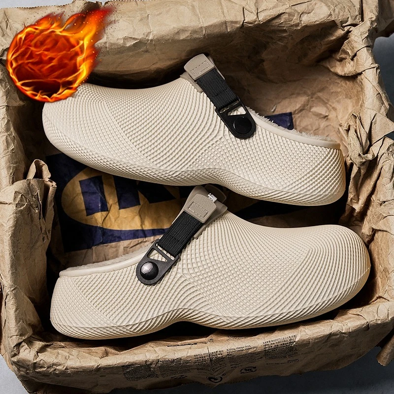 3D Design Winter Slippers for Men 2027 Winter Slip On Non Slip Sport Sandals Men Outdoor Thick Bottom Chaussures Homme Luxe