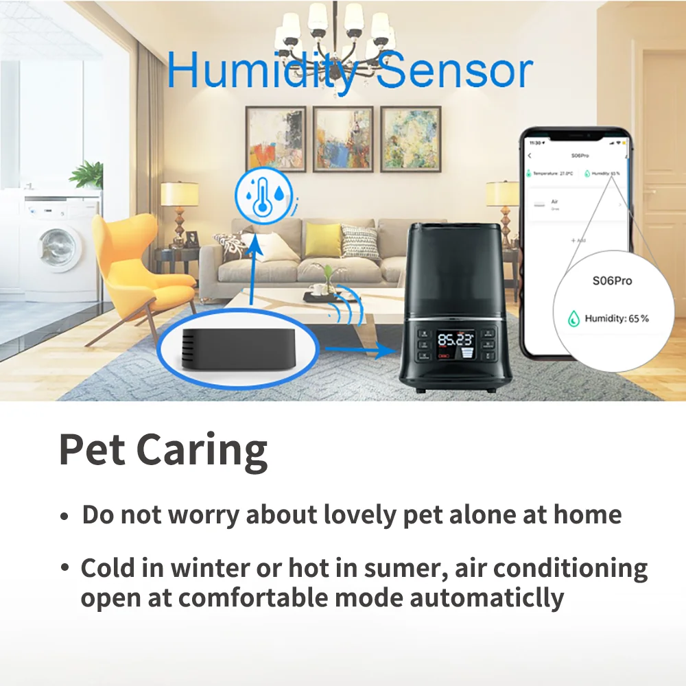 Tuya WiFi IR التحكم عن بعد الحياة الذكية مع مستشعر درجة الحرارة والرطوبة لمكيف الهواء TV AC يعمل مع Google Home Alexa
