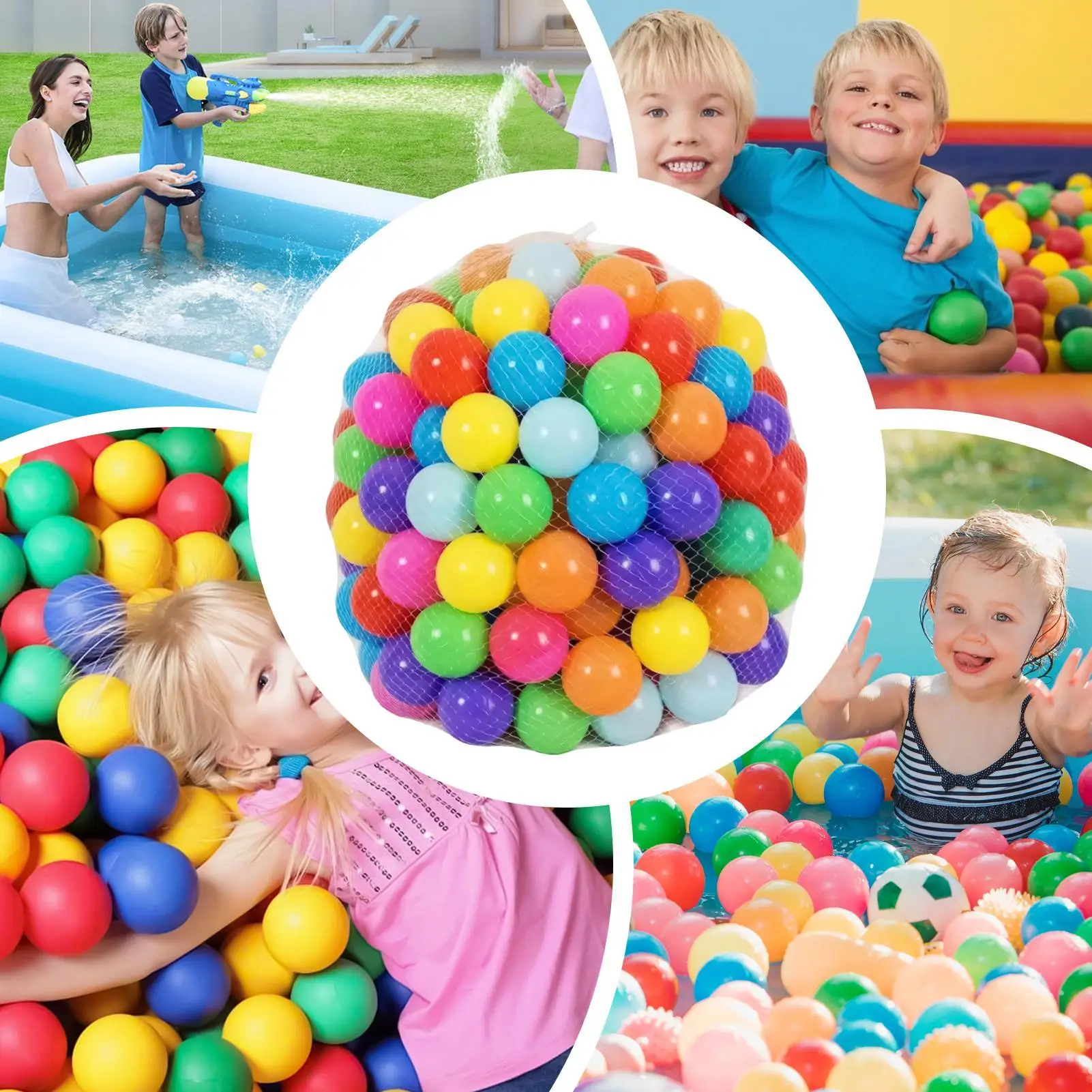 Crianças bola pit brinquedos crianças jogar pit bolas coloridas 50 peças cores vibrantes engrossado aperto-acessórios de treinamento para crianças meninos