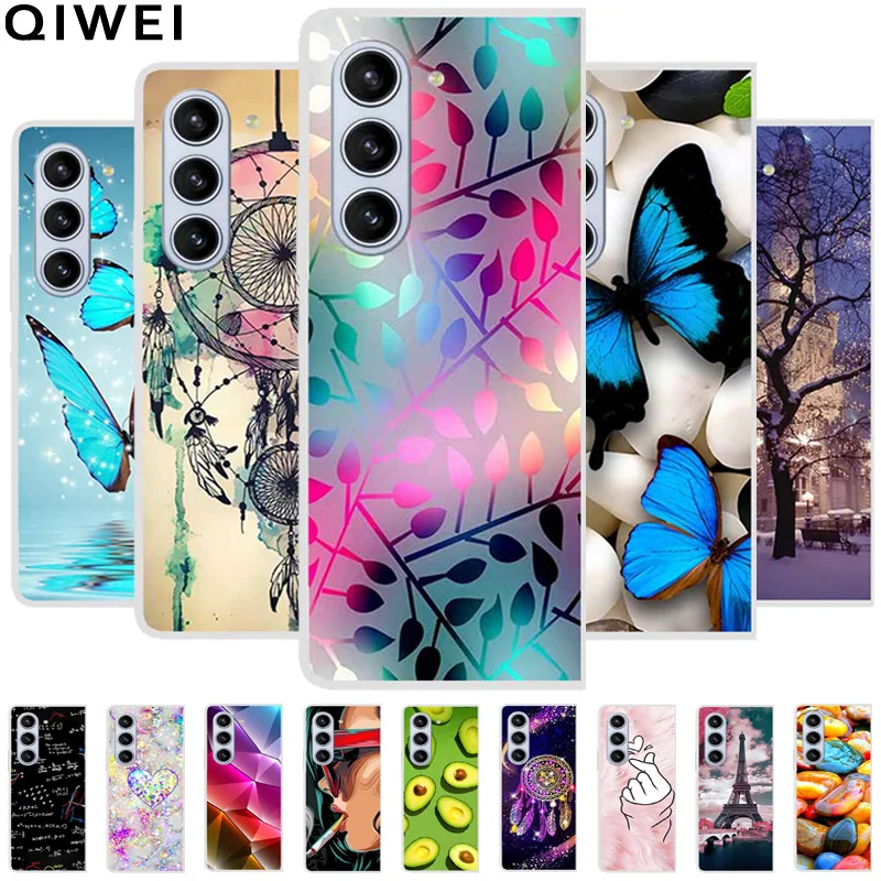 For Samsung Z Fold 5 Case Cute Fashion Hard Clear Phone Cover for Samsung Galaxy Z Fold5 5G ZFold5 Protective Shell Capa Cartoon