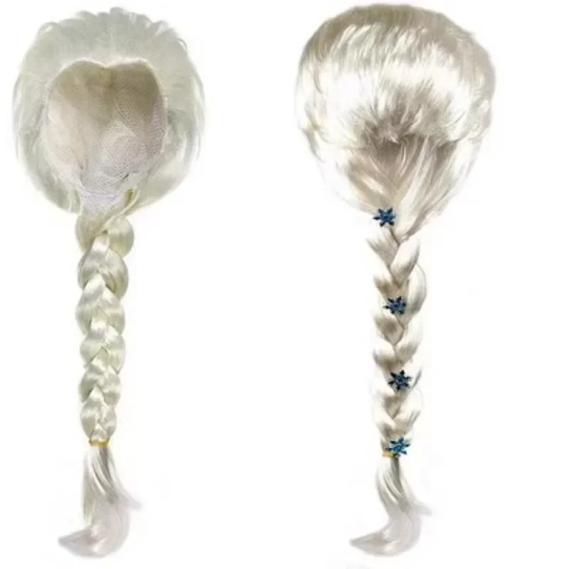 Spot Europe and The United States Cross-border Hot Frozen Children's Wig Braids Anna Aisha Princess Wig One Piece of Hair