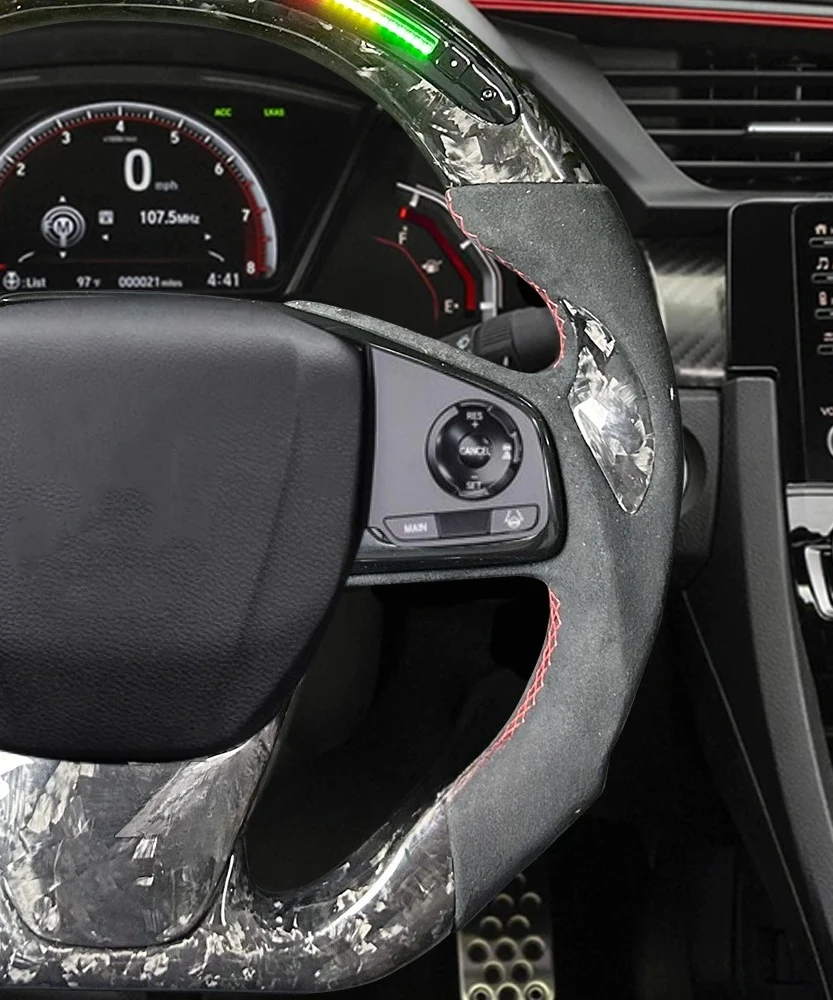 Custom Steering Wheel for  10th  2016-2025, Racing Style